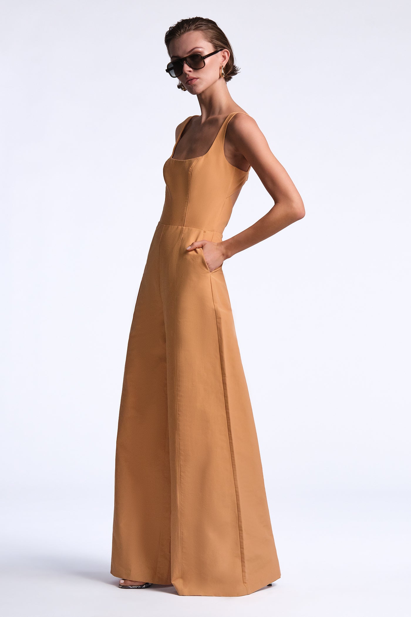 BCBGMAXAZRIA Kay Jumpsuit Carmel