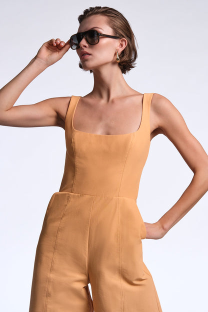 BCBGMAXAZRIA Kay Jumpsuit Carmel