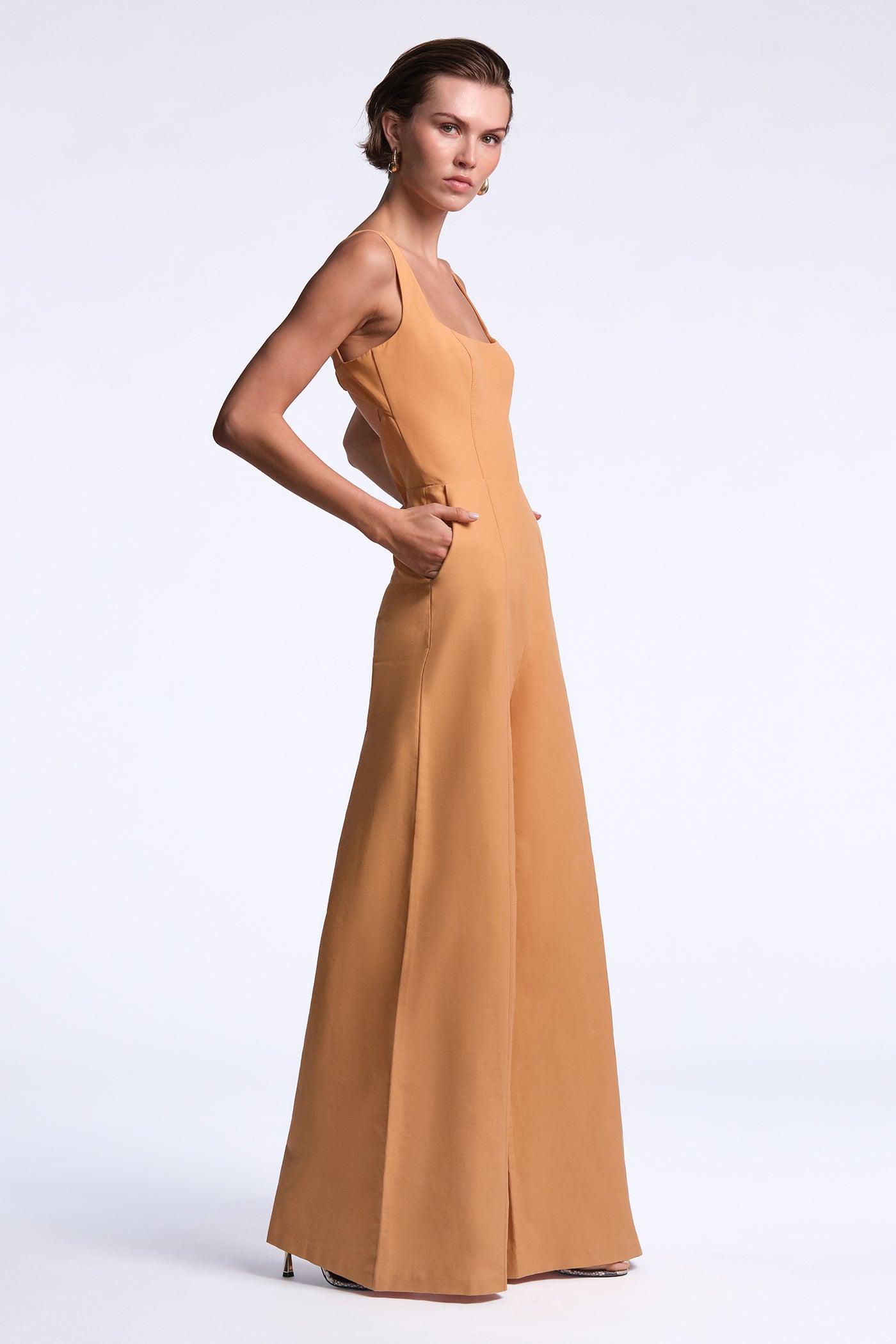 BCBGMAXAZRIA Kay Jumpsuit Carmel