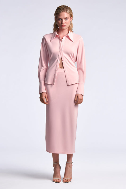 BCBGMAXAZRIA Faye Shirt Quartz Pink