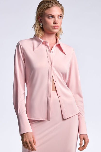 BCBGMAXAZRIA Faye Shirt Quartz Pink