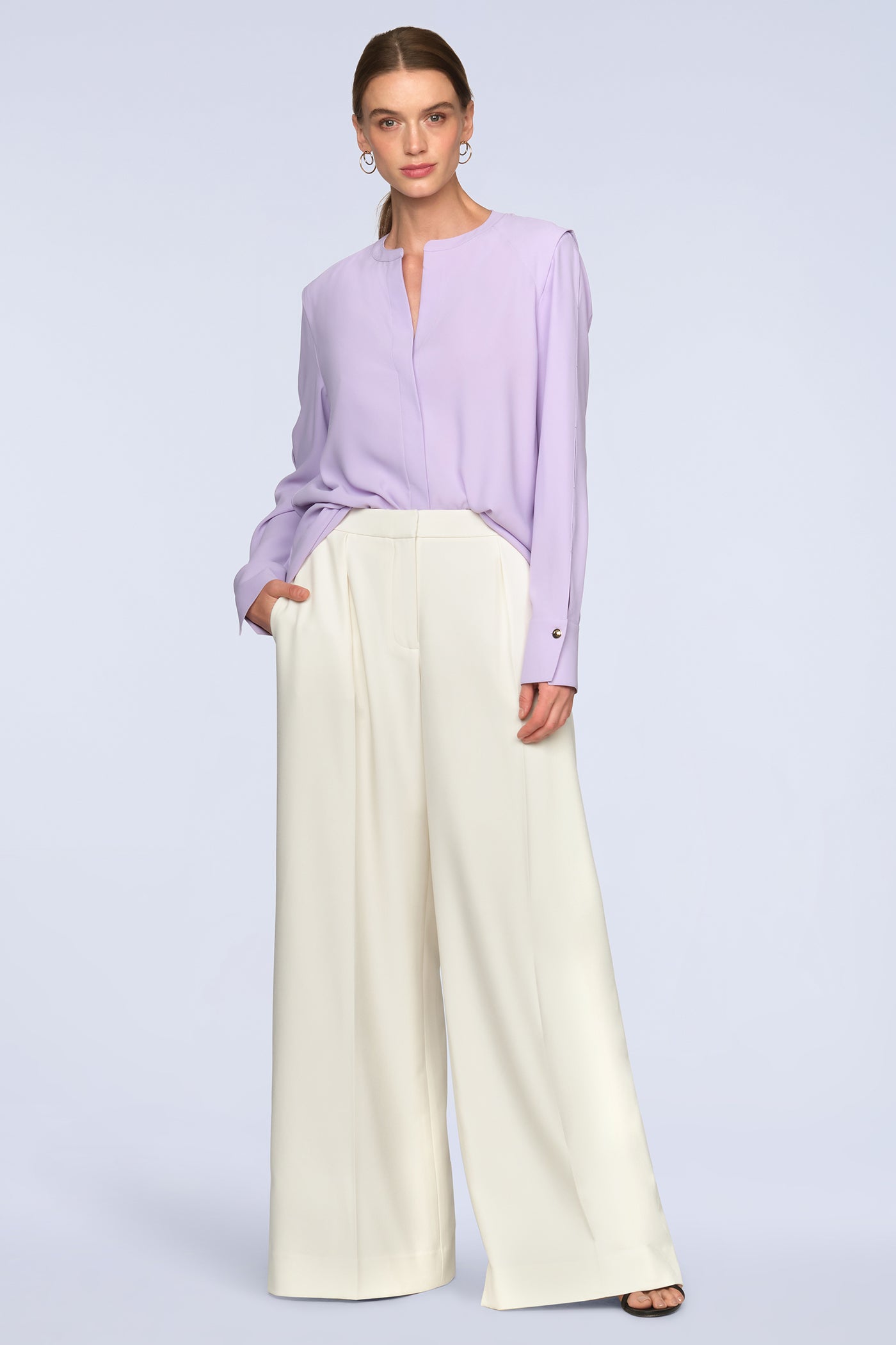 BCBGMAXAZRIA Maura Blouse Lavender