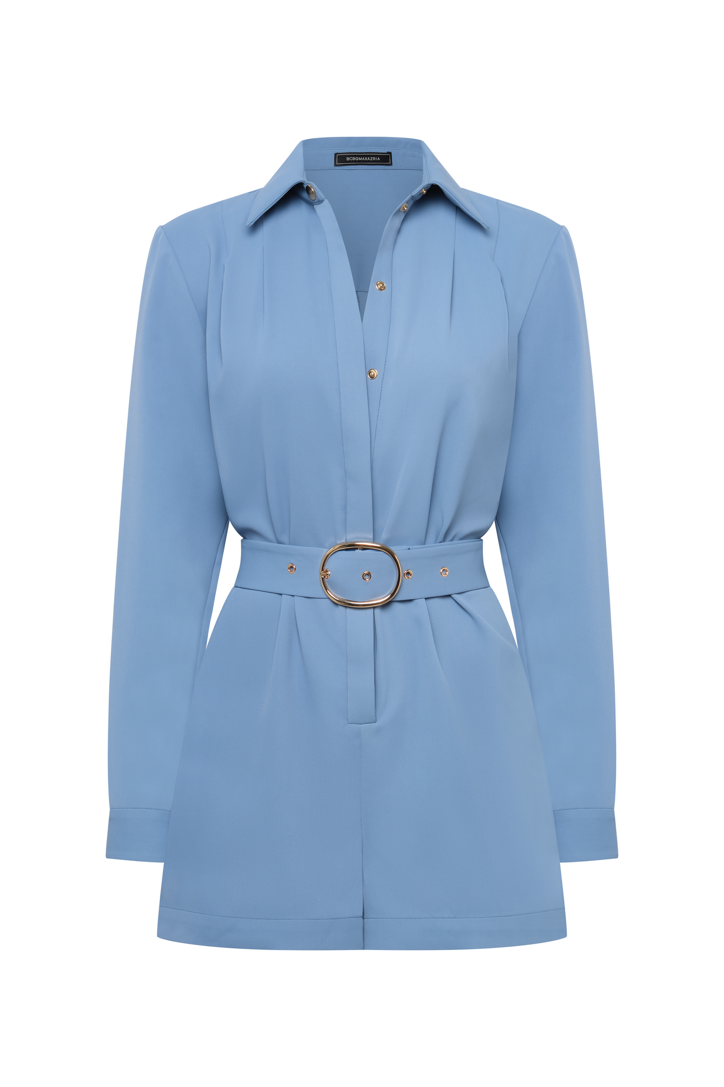 BCBGMAXAZRIA Blanche Romper Shadow Blue