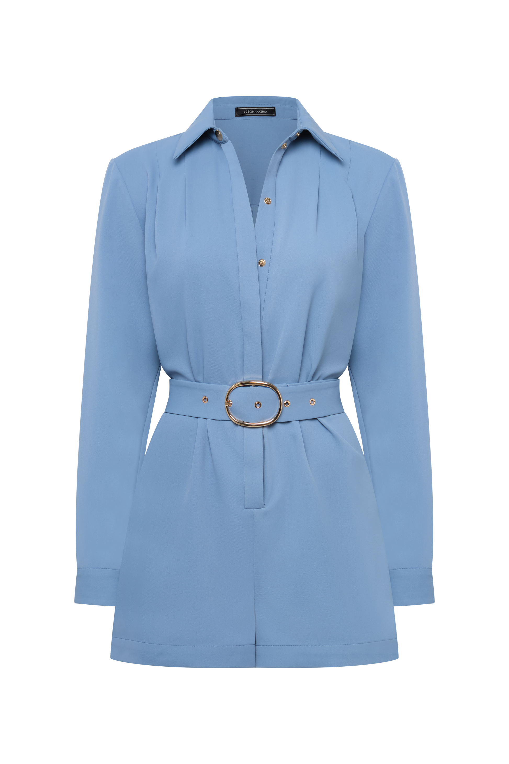 BCBGMAXAZRIA Blanche Romper Shadow Blue