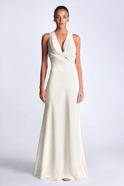 BCBGMAXAZRIA Demi Gown Gardenia