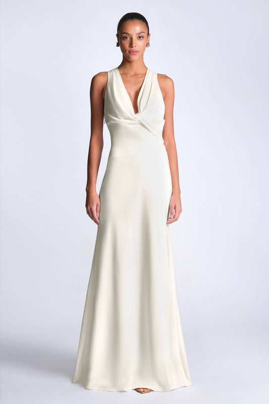 BCBGMAXAZRIA Demi Gown Gardenia