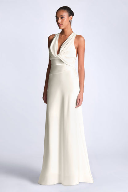 BCBGMAXAZRIA Demi Gown Gardenia