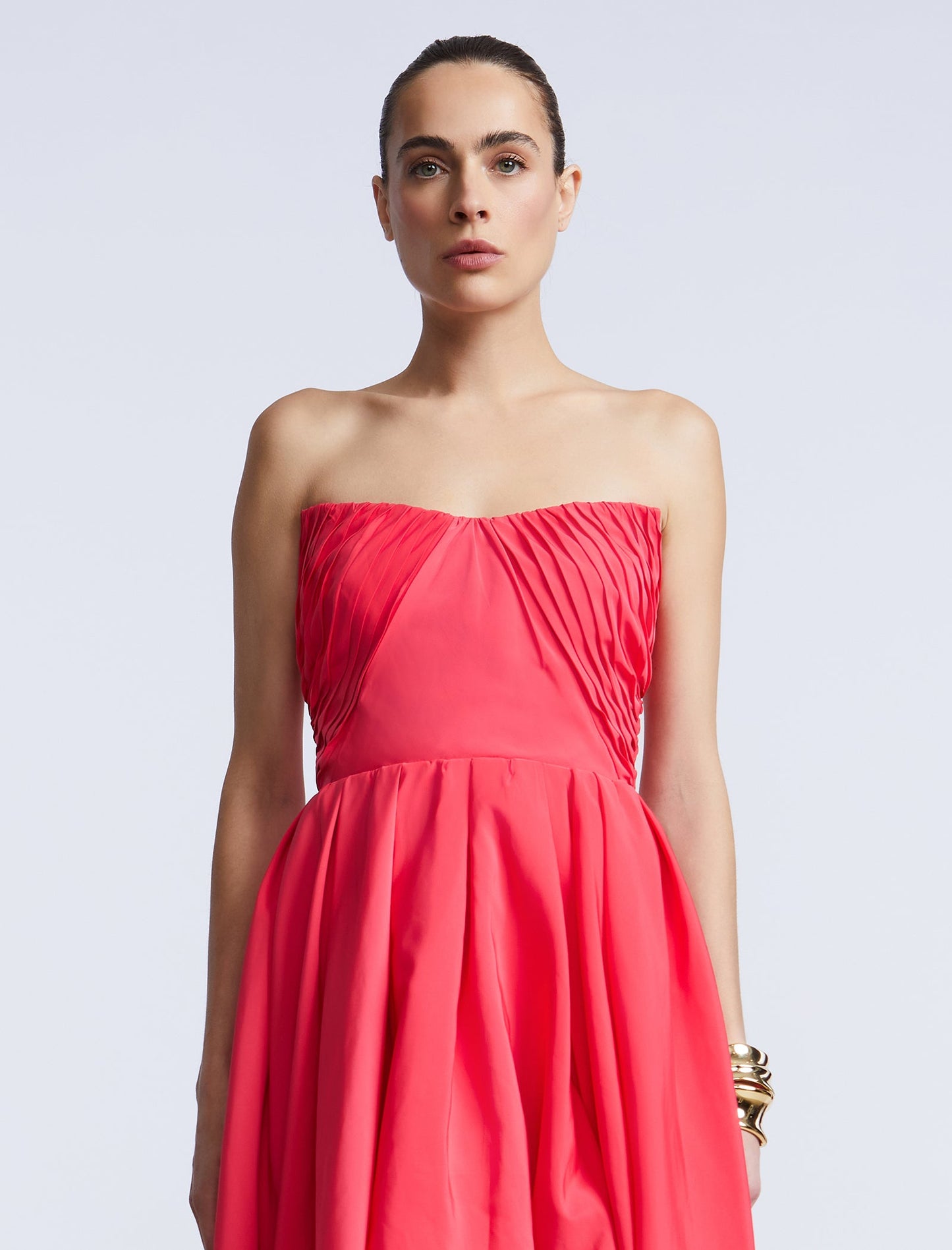 BCBGMAXAZRIA High Slit Ball Gown Dahlia