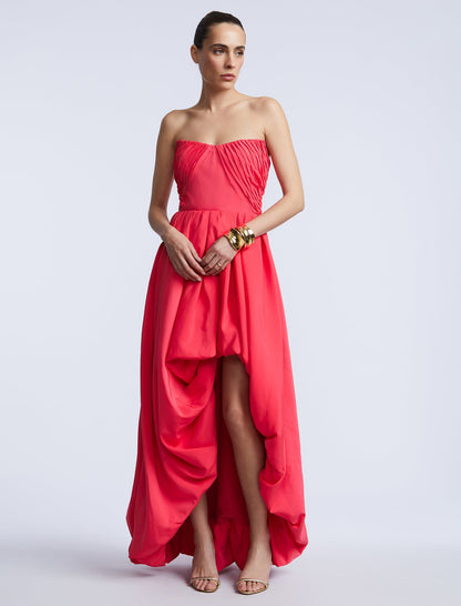 BCBGMAXAZRIA High Slit Ball Gown Dahlia