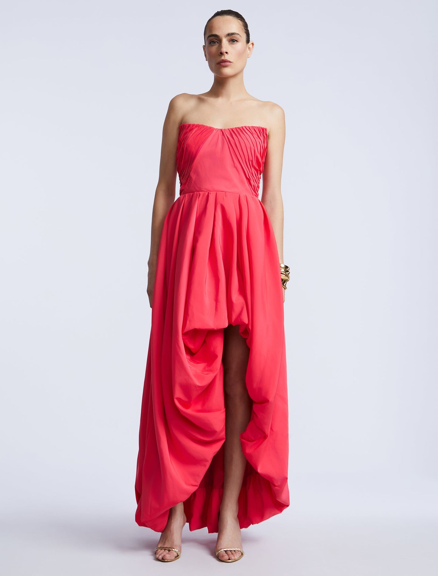 BCBGMAXAZRIA High Slit Ball Gown Dahlia