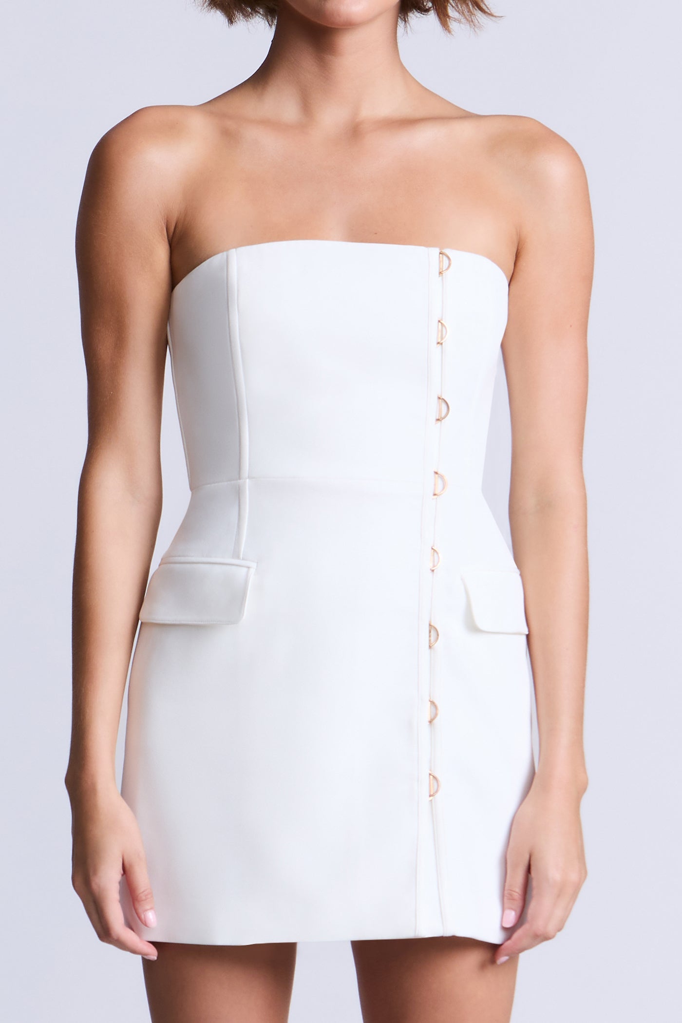 BCBGMAXAZRIA Hayden Dress Snow White