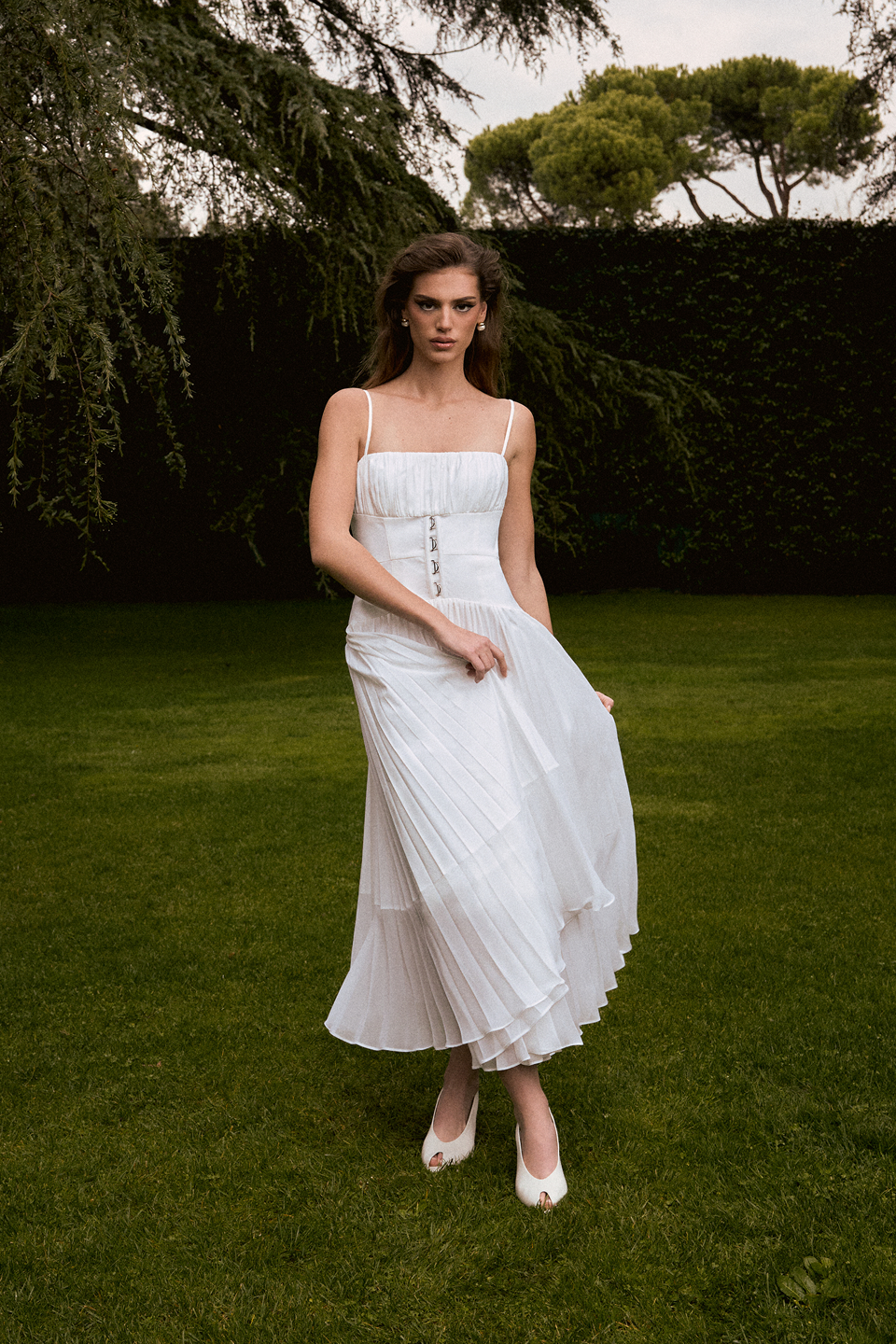 BCBGMAXAZRIA Sara Dress White