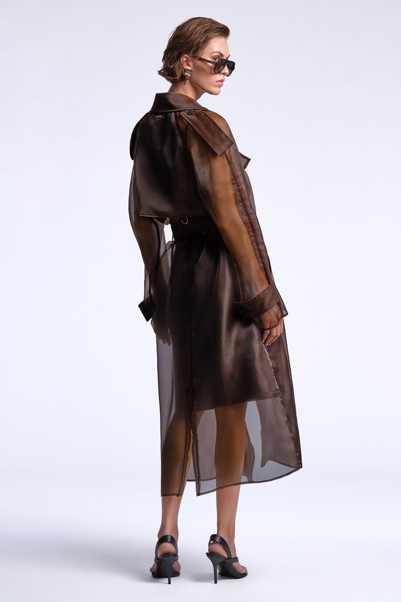 BCBGMAXAZRIA Adelle Trench Chocolate