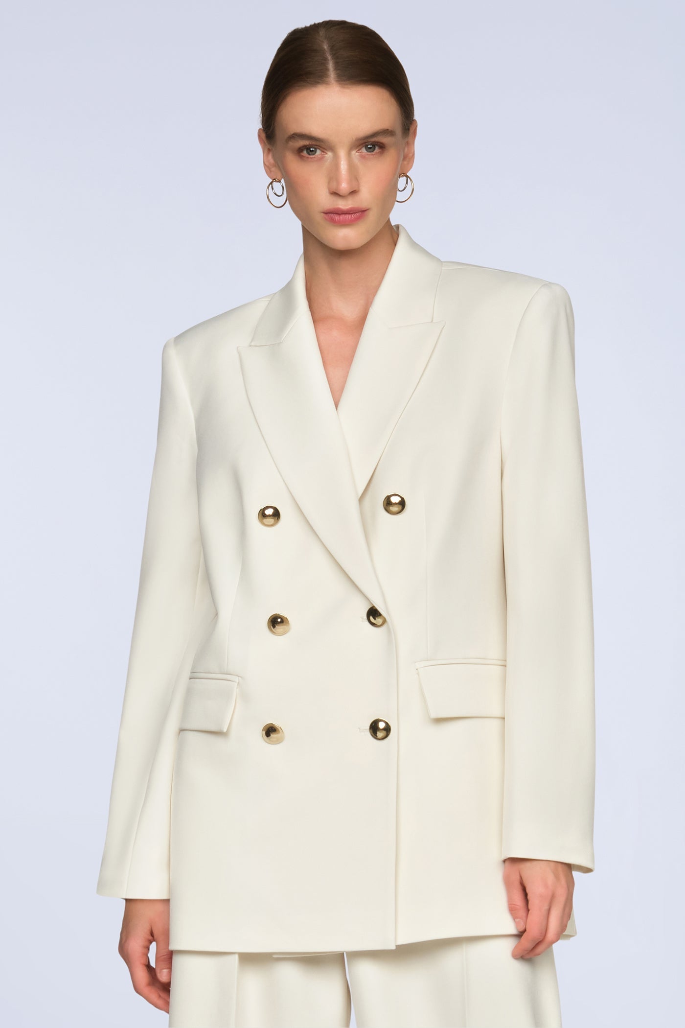 BCBGMAXAZRIA Tonya Blazer Gardenia