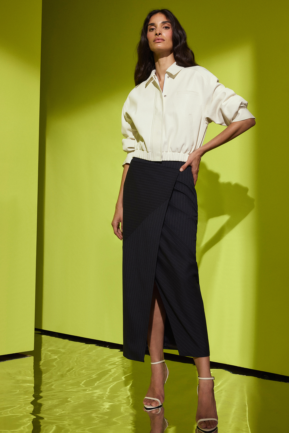 BCBGMAXAZRIA Maya Jacket Snow White