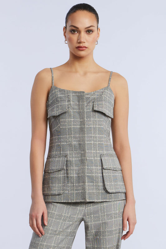 BCBGMAXAZRIA Glen Plaid Vest Glen Plaid