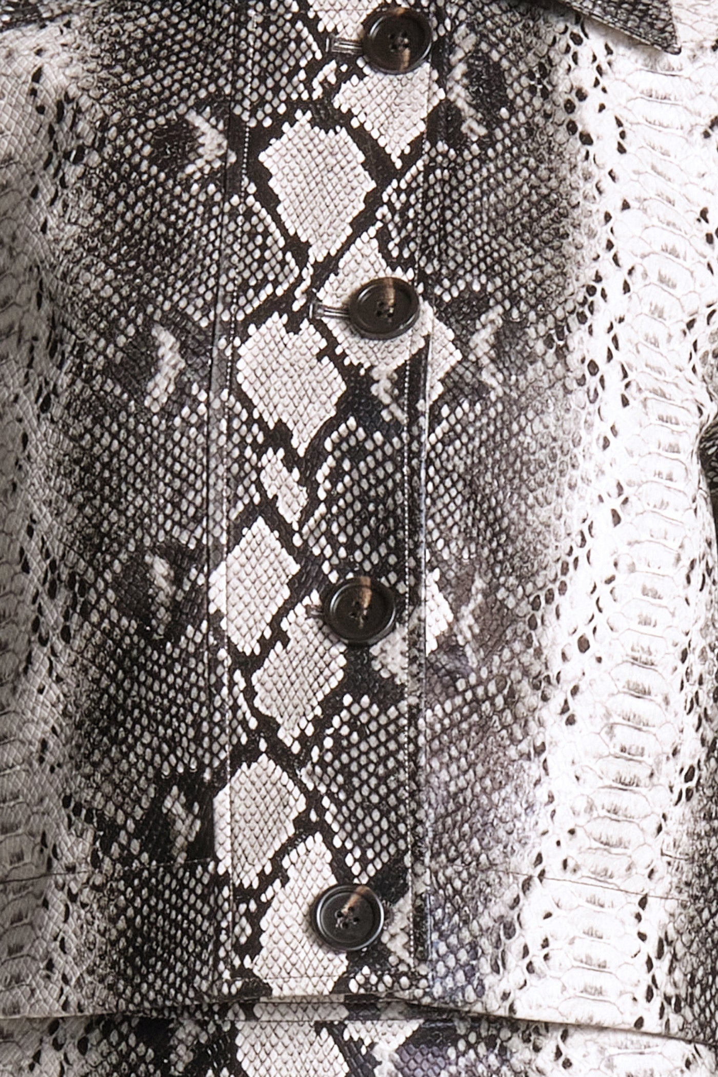 BCBGMAXAZRIA Paloma Printed Jacket Snakeskin Black & White Print