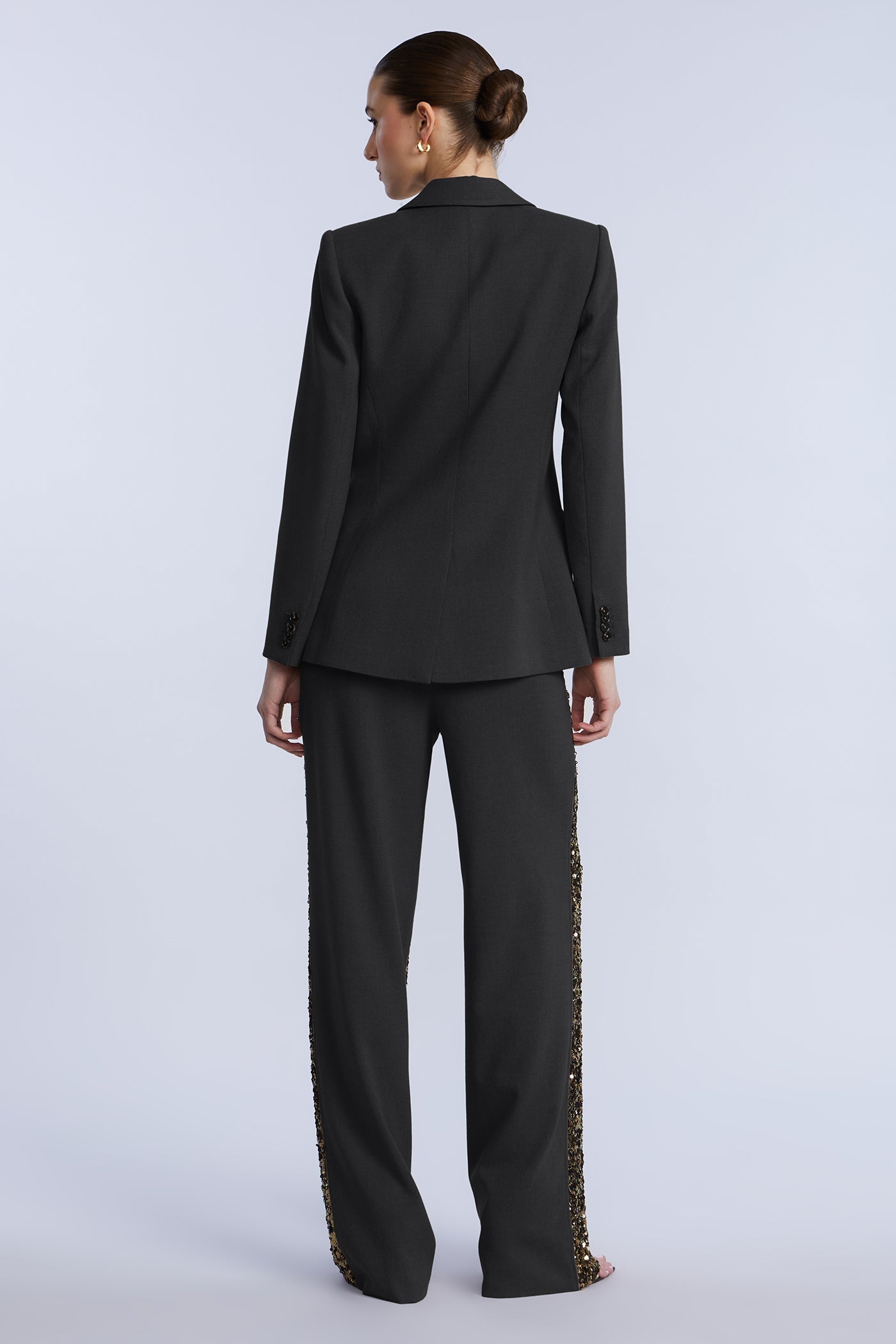 BCBGMAXAZRIA Sequin Mix Blazer Black