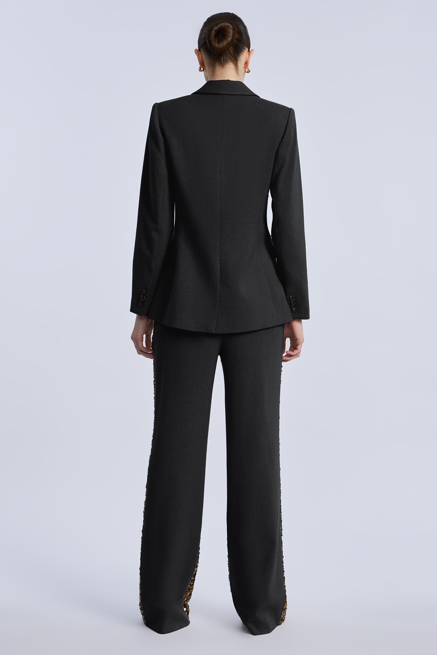 BCBGMAXAZRIA Sequin Mix Blazer Black