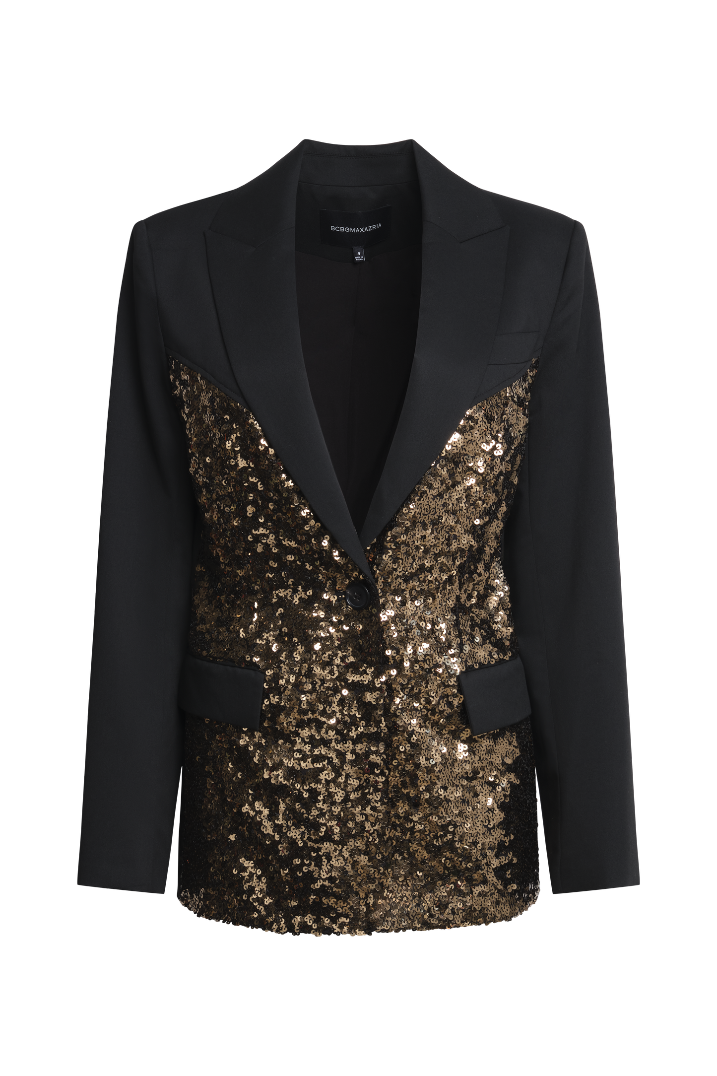 BCBGMAXAZRIA Sequin Mix Blazer Black