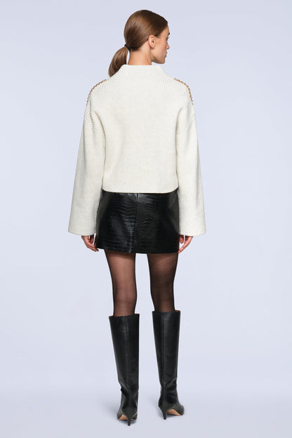 BCBGMAXAZRIA Juno Sweater Gardenia