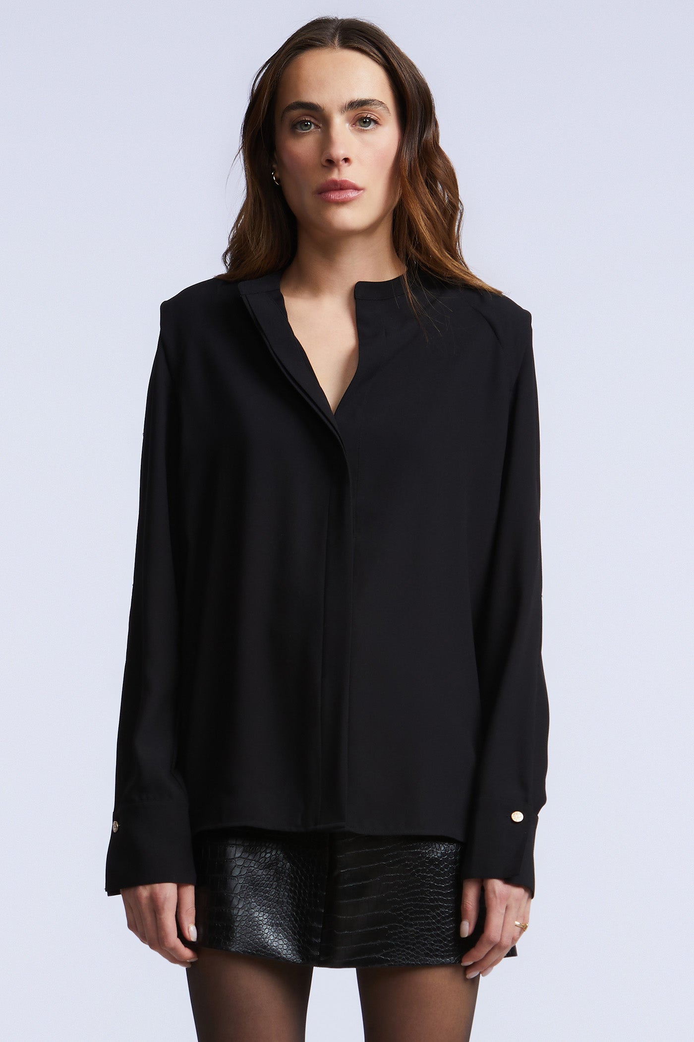 BCBGMAXAZRIA Maura Blouse Black