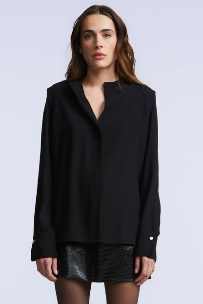 BCBGMAXAZRIA Maura Blouse Black
