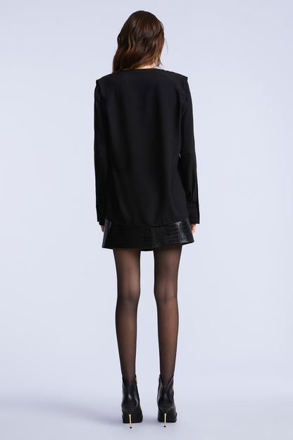 BCBGMAXAZRIA Maura Blouse Black