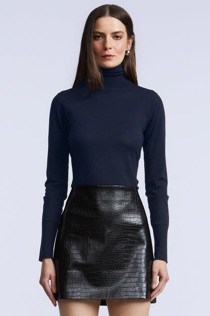 BCBGMAXAZRIA Ivy Turtleneck Dark Sapphire