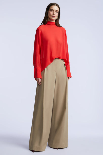 BCBGMAXAZRIA Elowen Blouse Coral
