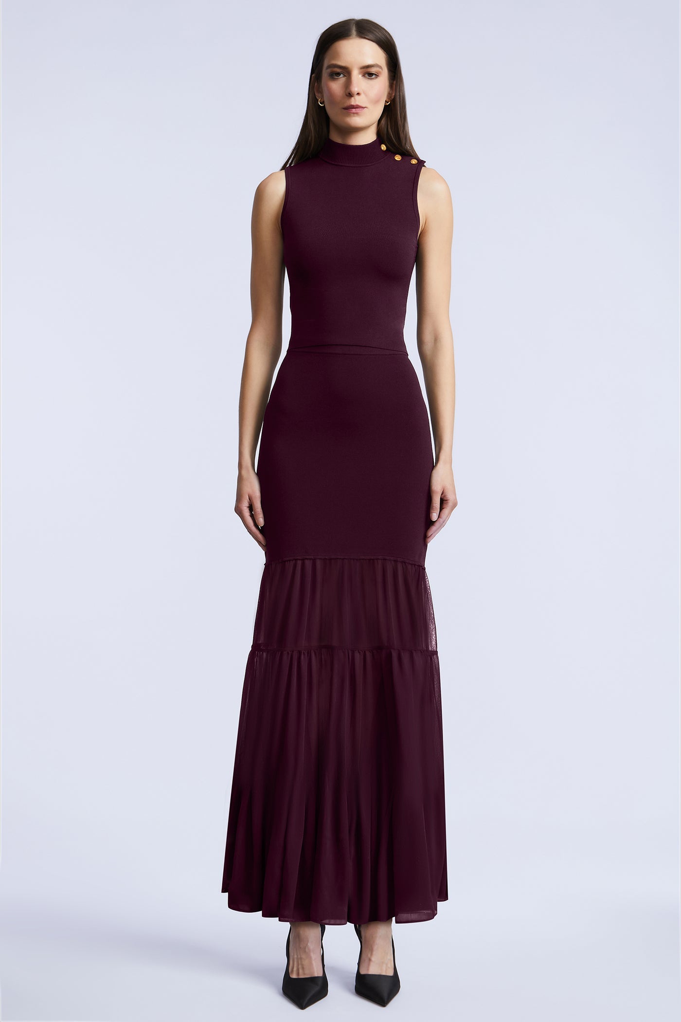 BCBGMAXAZRIA Elodie Maxi Skirt Port