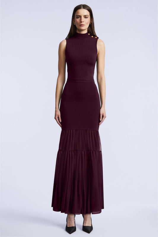 BCBGMAXAZRIA Elodie Maxi Skirt Port