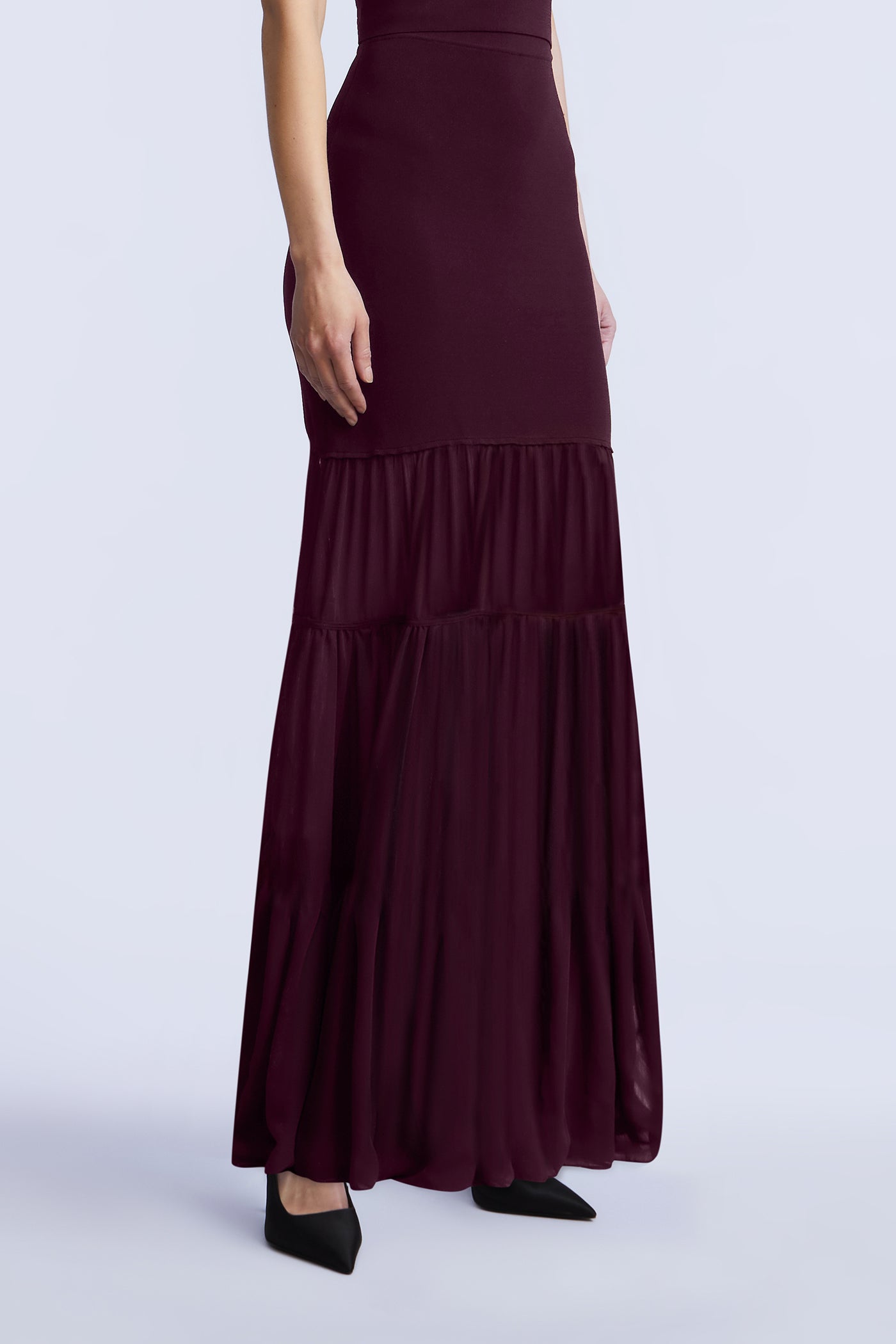 BCBGMAXAZRIA Elodie Maxi Skirt Port