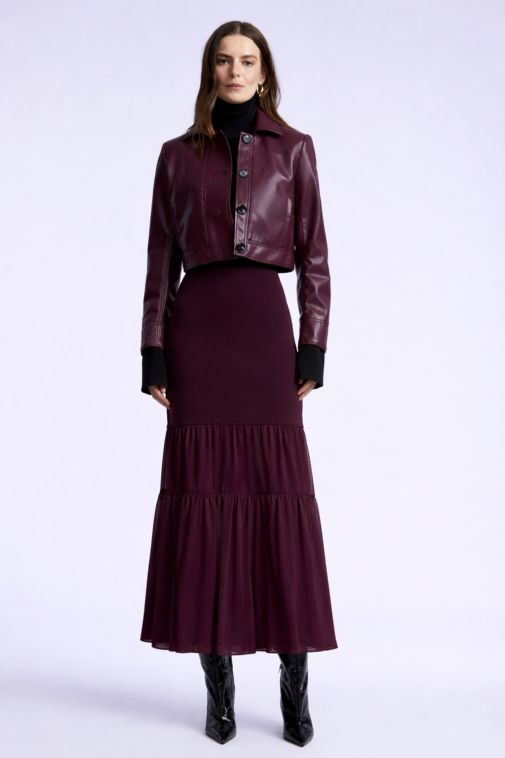 BCBGMAXAZRIA Elodie Maxi Skirt Port