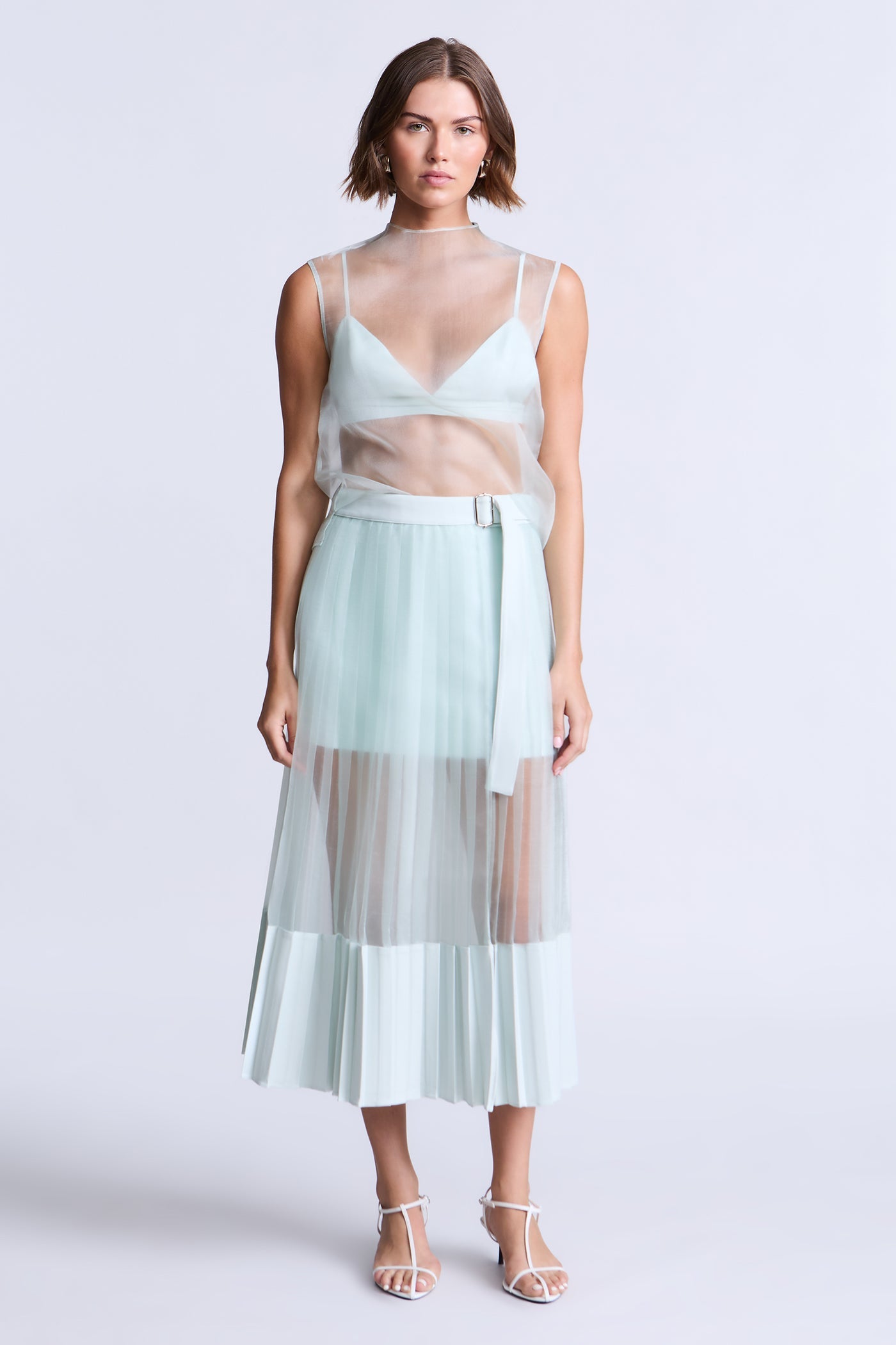 BCBGMAXAZRIA Erin Skirt Aqua