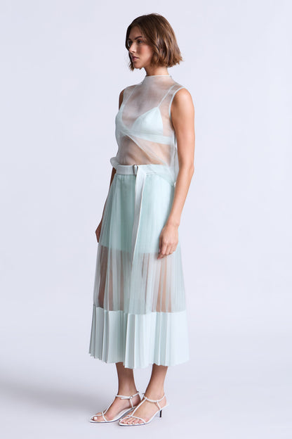 BCBGMAXAZRIA Erin Skirt Aqua