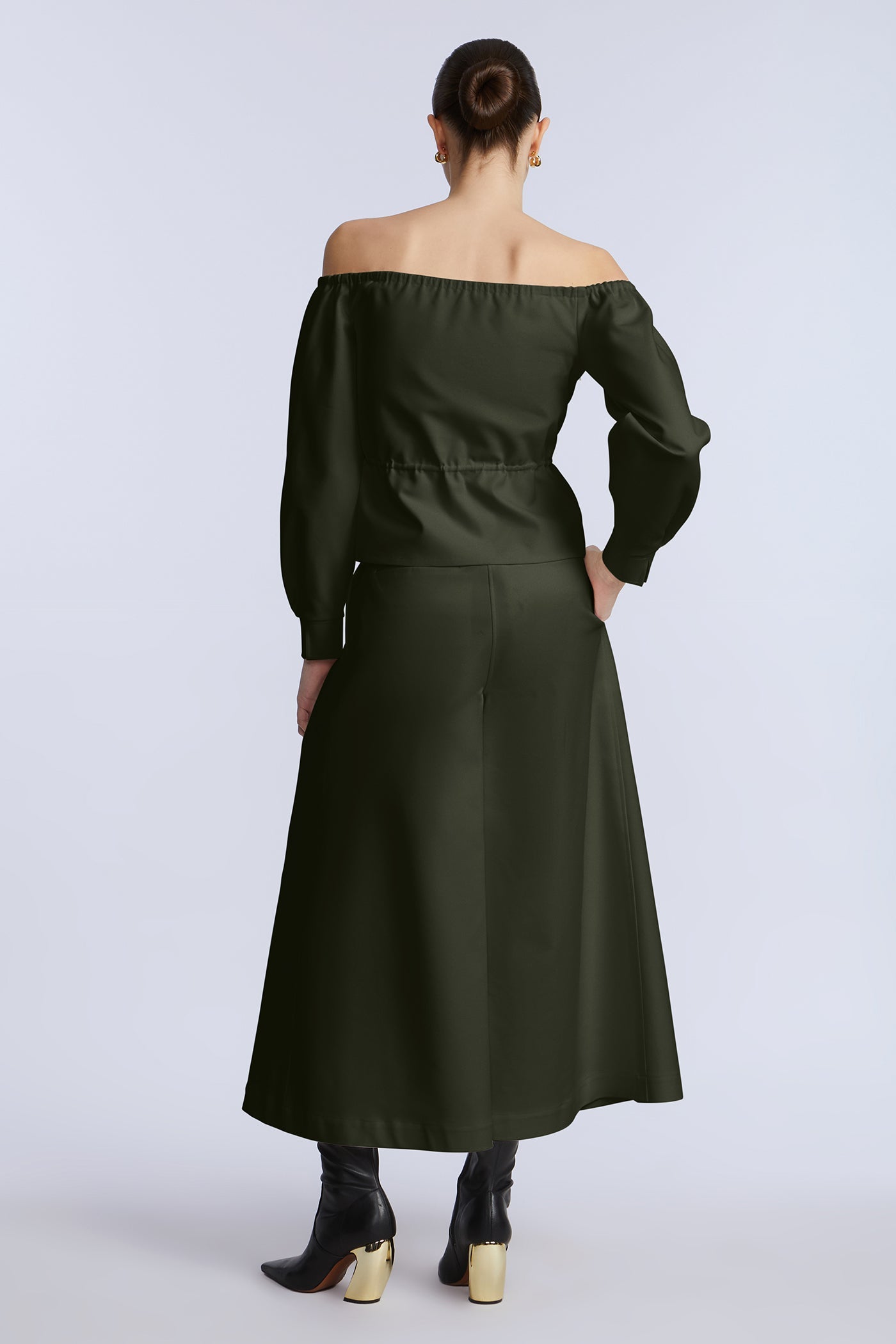 BCBGMAXAZRIA Pleated Front Crop Pant Rosin