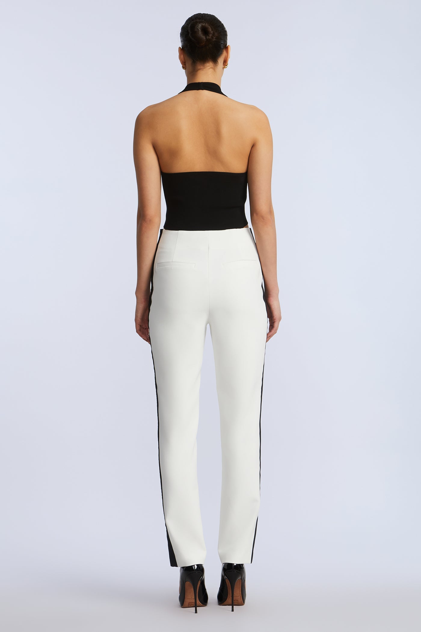 BCBGMAXAZRIA Tux Pant White/Black