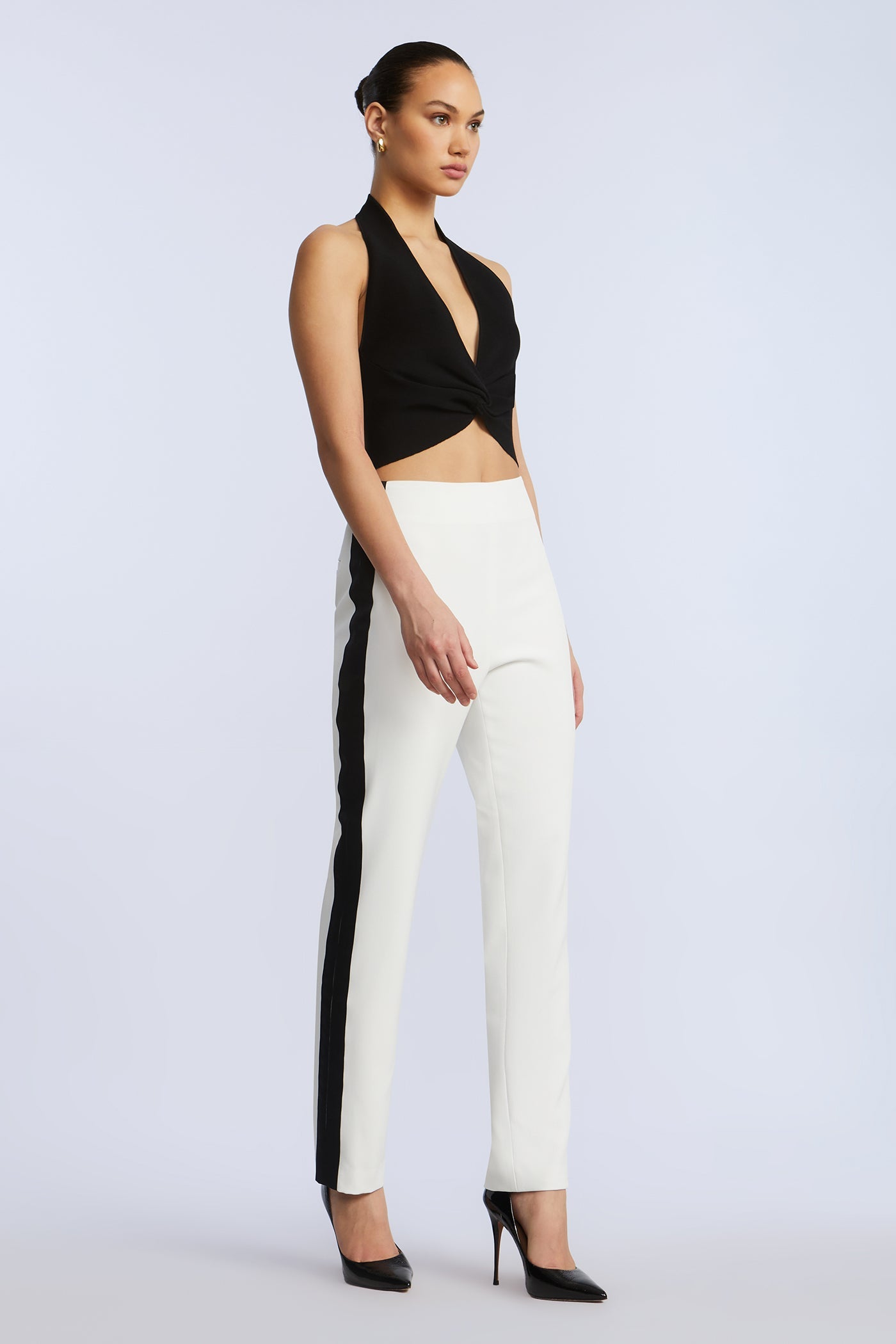 BCBGMAXAZRIA Tux Pant White/Black