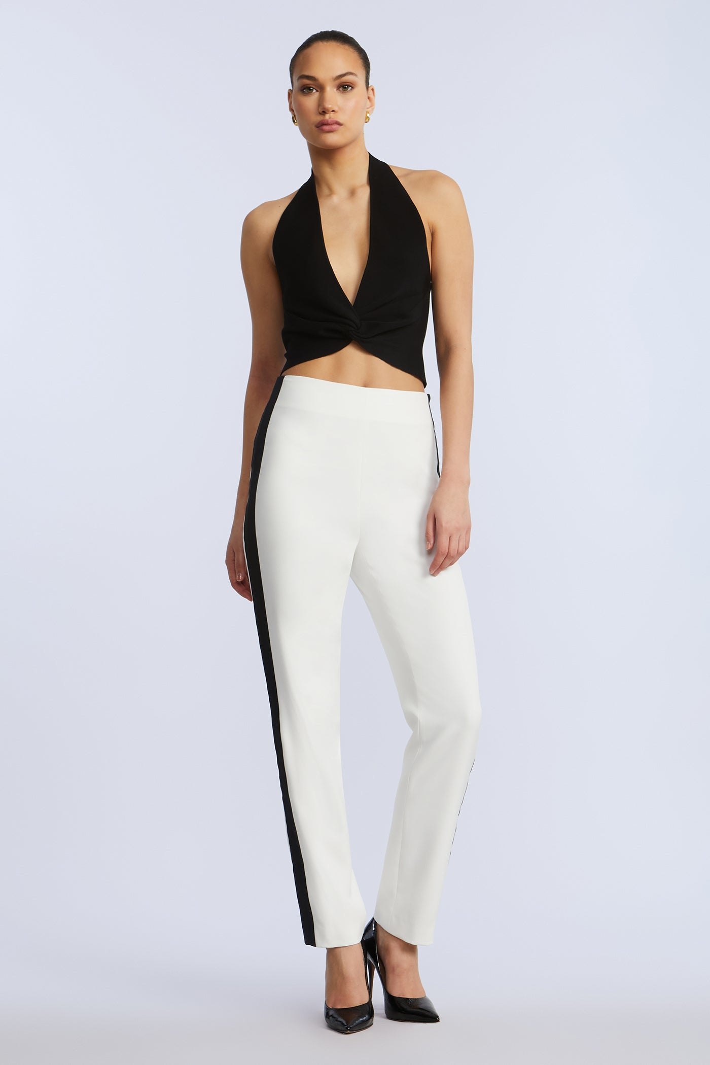 BCBGMAXAZRIA Tux Pant White/Black