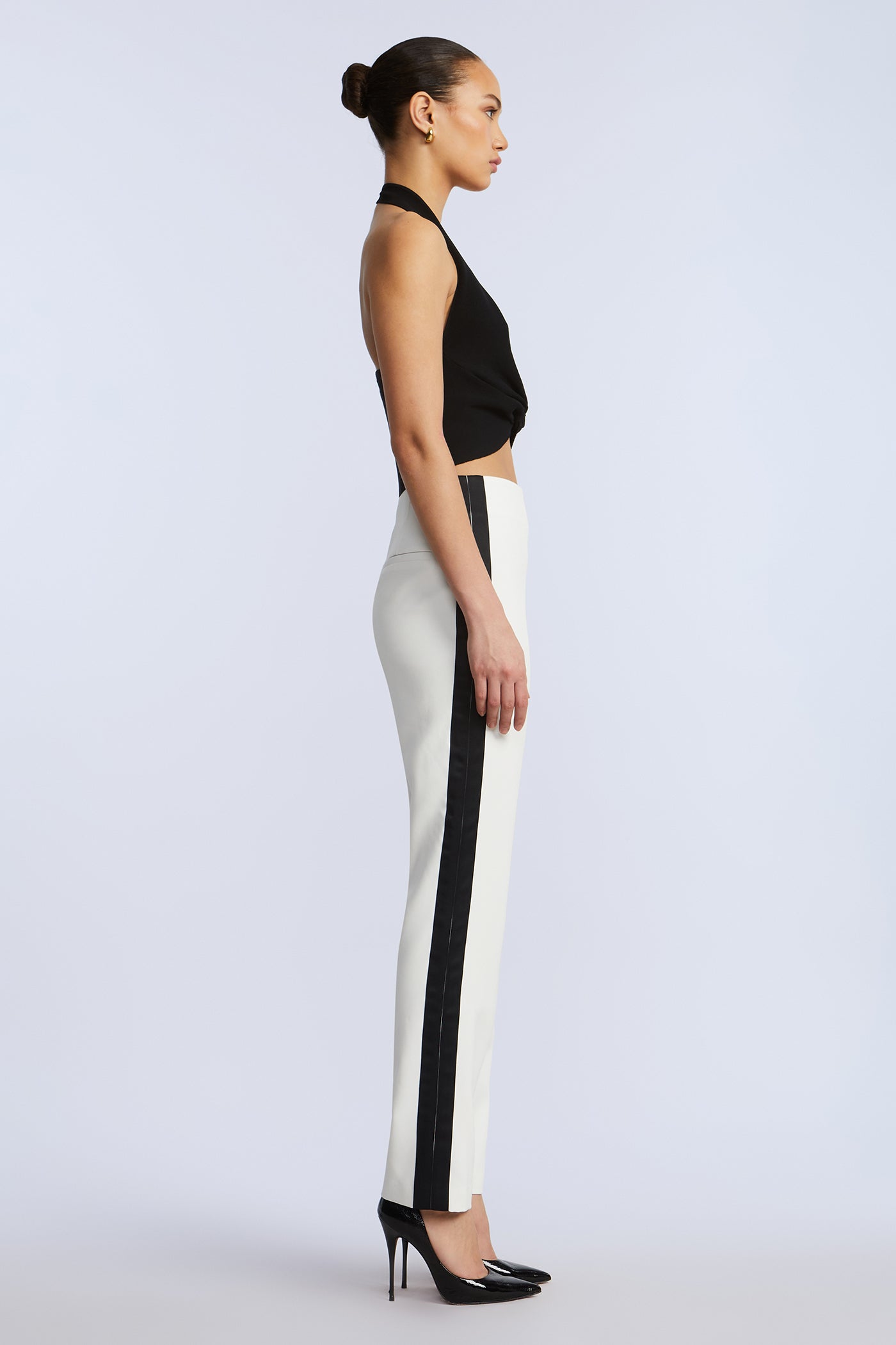 BCBGMAXAZRIA Tux Pant White/Black