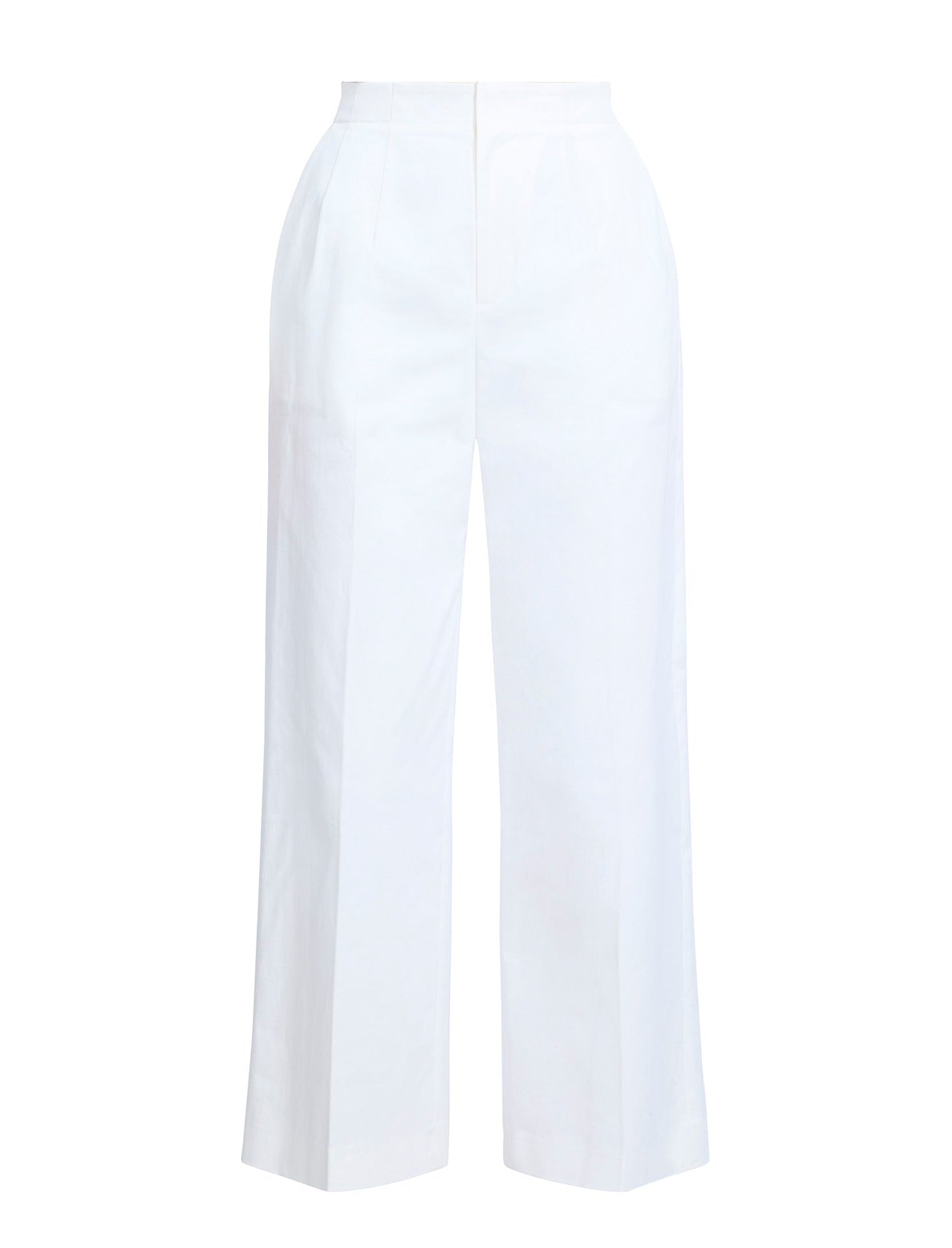BCBGMAXAZRIA High Waist Cropped Pant Chalk