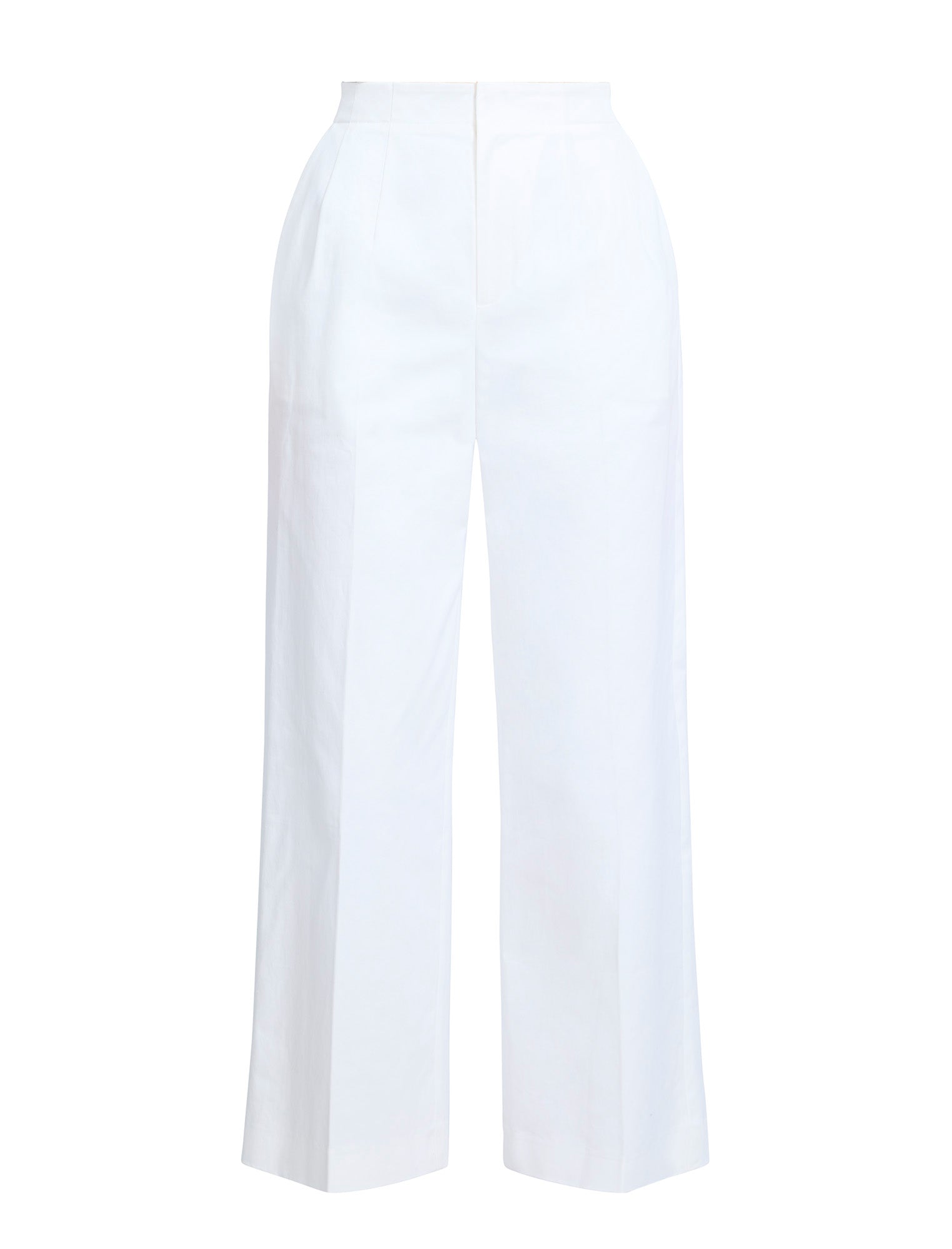 BCBGMAXAZRIA High Waist Cropped Pant Chalk