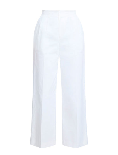 BCBGMAXAZRIA High Waist Cropped Pant Chalk