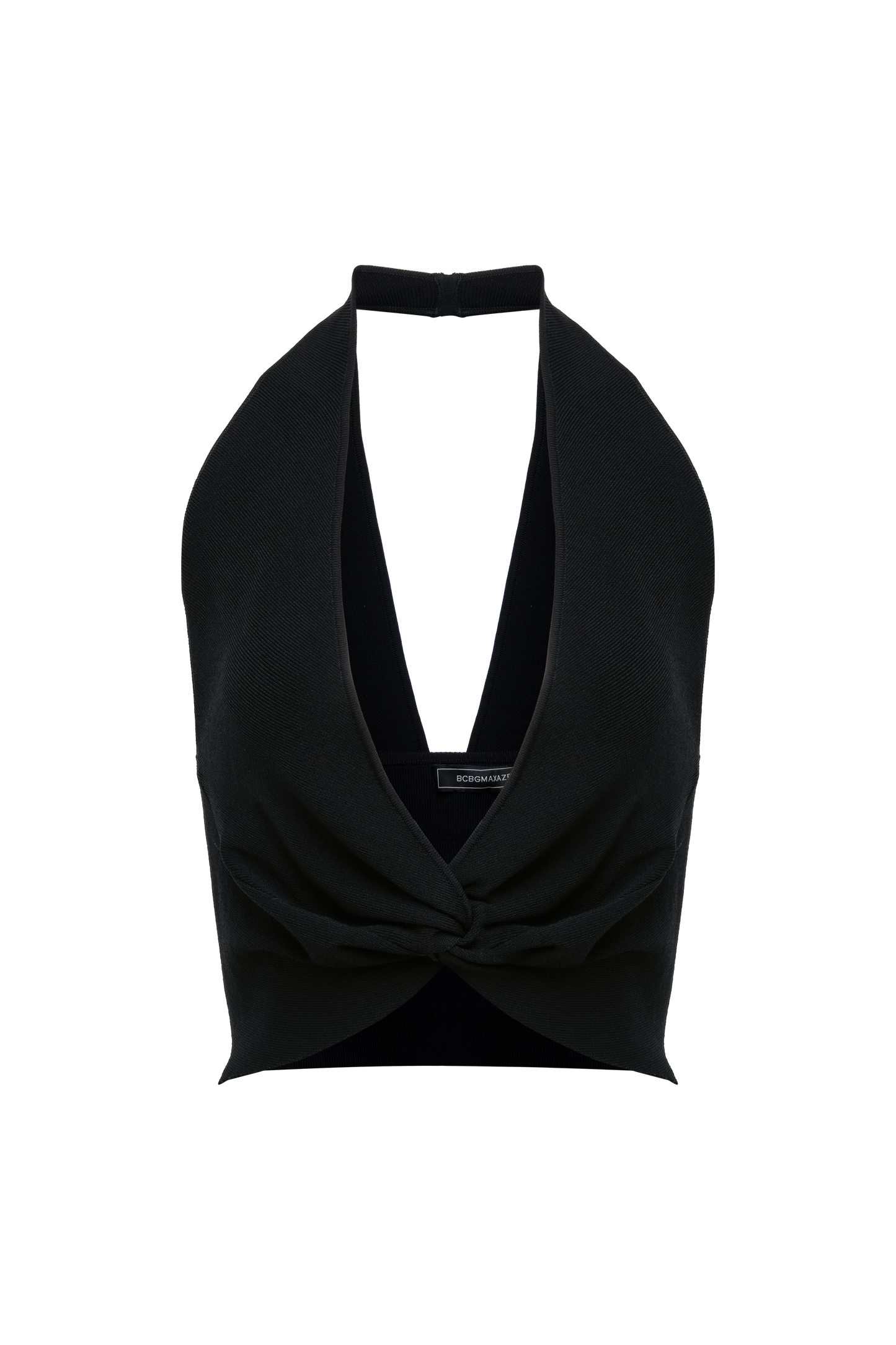 BCBGMAXAZRIA Halter Sweater Top Black