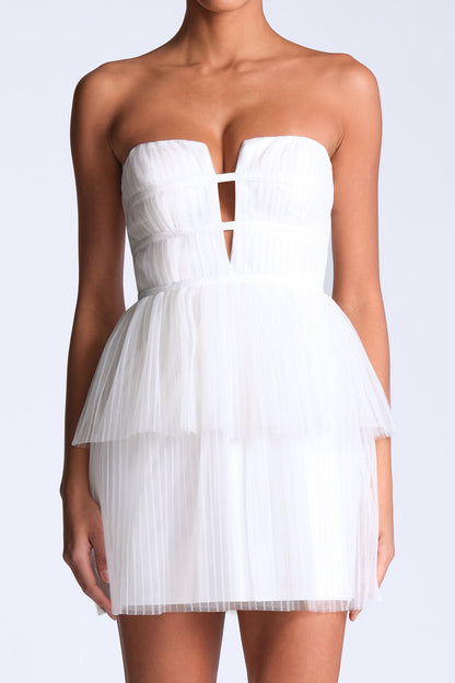 BCBGMAXAZRIA Kristen Dress Snow White