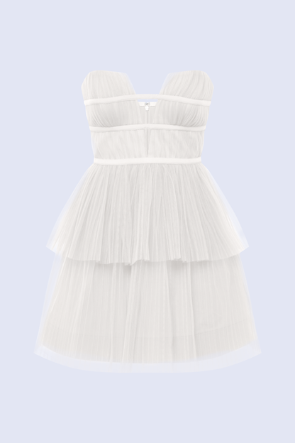 BCBGMAXAZRIA Kristen Dress Snow White