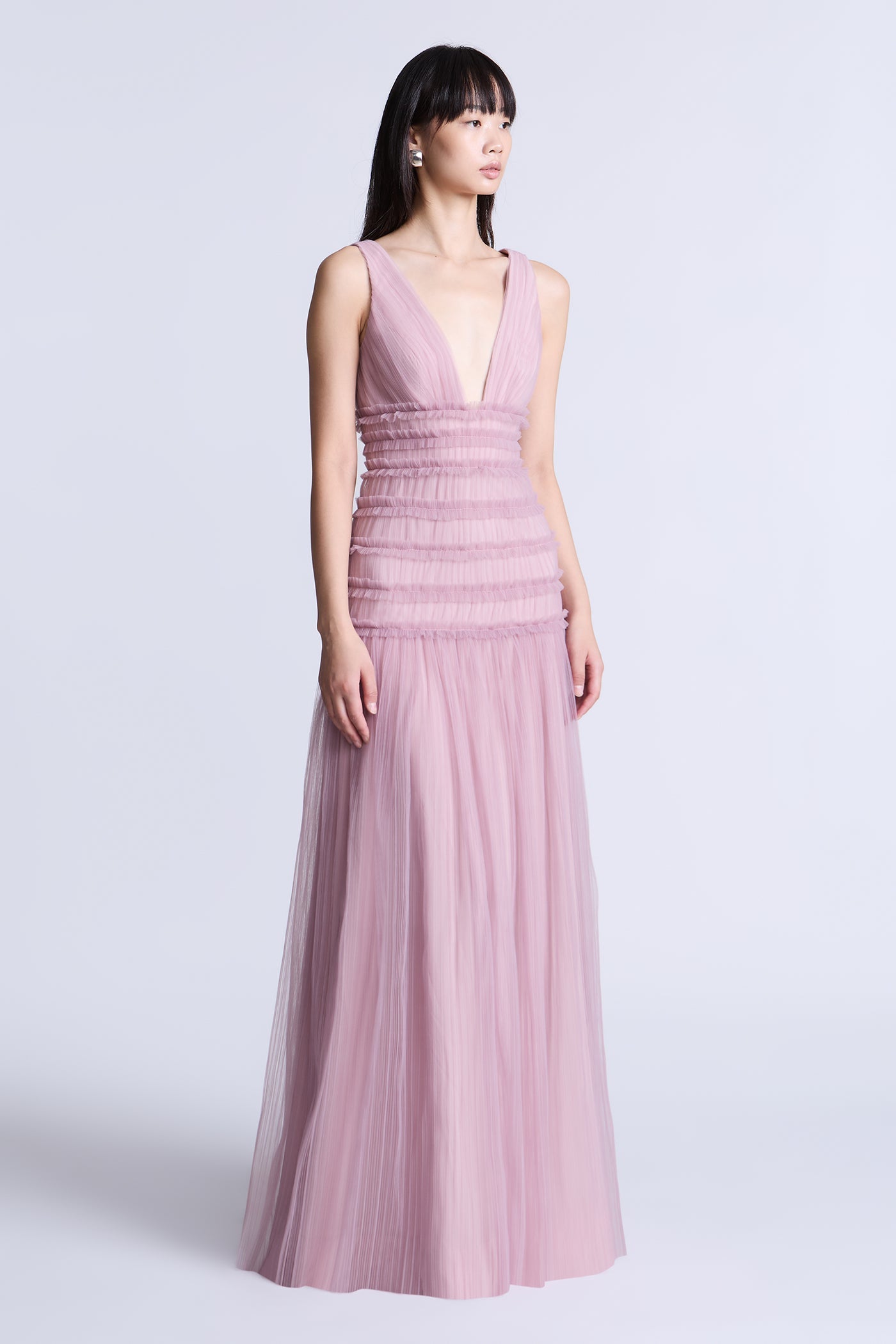 BCBGMAXAZRIA Iris Gown Valerian Purple