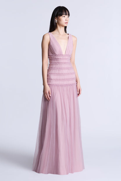 BCBGMAXAZRIA Iris Gown Valerian Purple