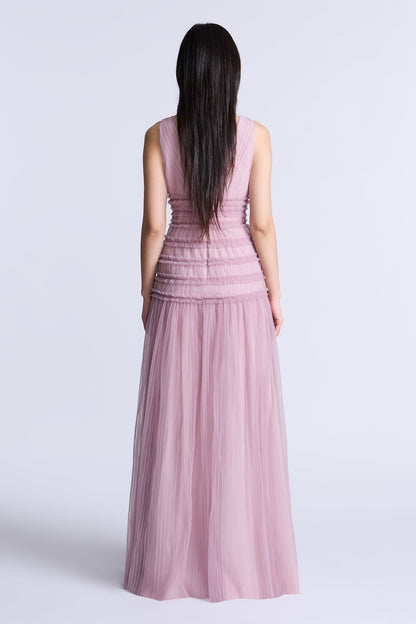 BCBGMAXAZRIA Iris Gown Valerian Purple